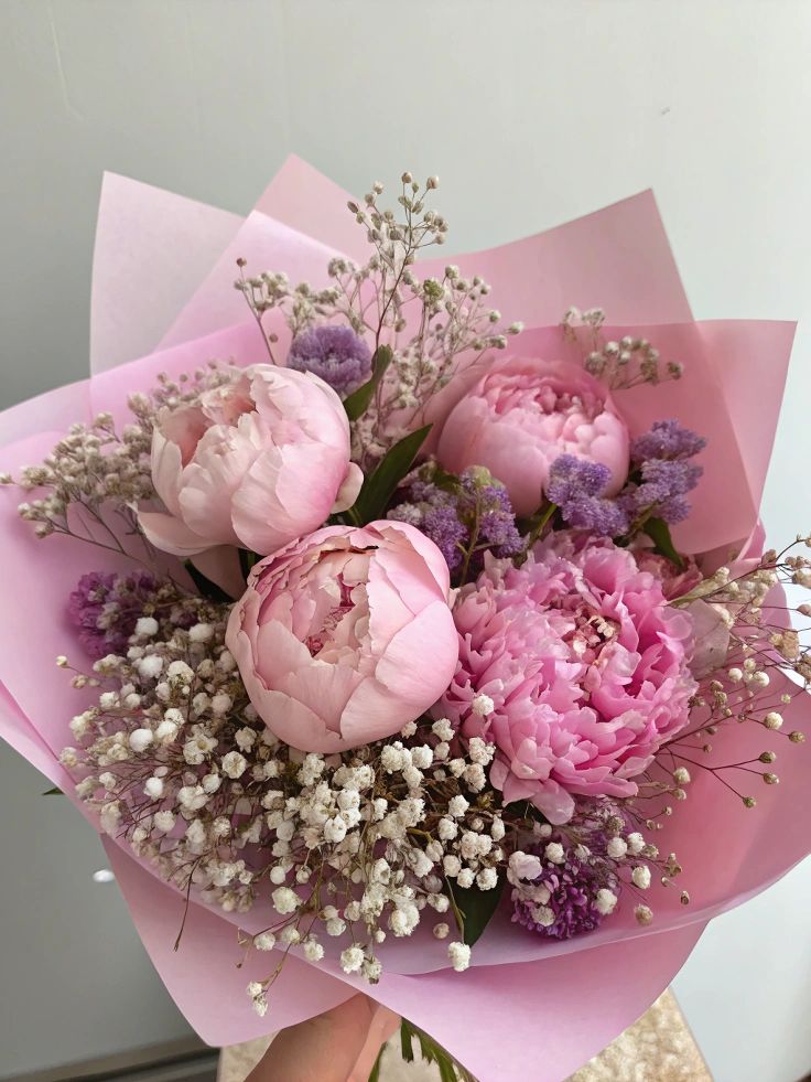 Pink peony bouquet